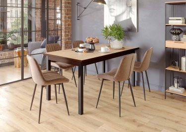 Стол обеденный Можгинский лесокомбинат Квант, 1400800 мм, дуб бунратти/венге/черный