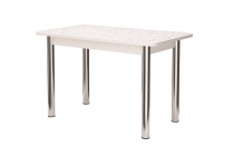 Стол Можгинский лесокомбинат ПФ-130, 1000590 мм, сахара/белый/хром брифинг