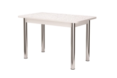 Стол Можгинский лесокомбинат ПФ-130, 1000590 мм, сахара/белый/хром брифинг