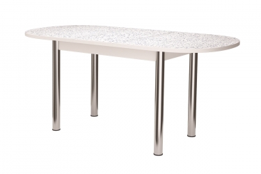 Стол раздвижной овальный Можгинский лесокомбинат ПФ-130, сахара/белый/хром брифинг