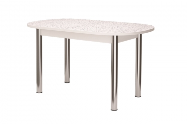 Стол раздвижной овальный Можгинский лесокомбинат ПФ-130, сахара/белый/хром брифинг