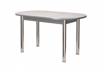 Стол раздвижной овальный Можгинский лесокомбинат ПФ-155г, берилл/титан/хром брифинг