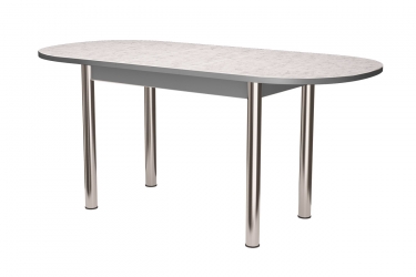 Стол раздвижной овальный Можгинский лесокомбинат ПФ-155г, берилл/титан/хром брифинг