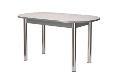 Стол раздвижной овальный Можгинский лесокомбинат ПФ-155г, берилл/титан/хром брифинг