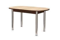 Стол раздвижной овальный Можгинский лесокомбинат ПФ-175, тростник/венге/хром брифинг