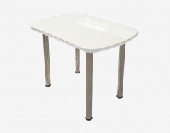 Стол овальный Можгинский лесокомбинат Бостон-2 Белый глянец, 1100700 мм, хром брифинг