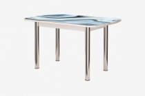 Стол Можгинский лесокомбинат Бостон 2, ф/п агат/белый/опоры брифинг