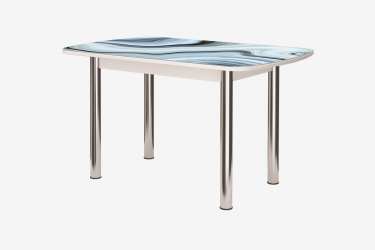 Стол Можгинский лесокомбинат Бостон 2, ф/п агат/белый/опоры брифинг