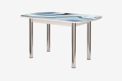 Стол Можгинский лесокомбинат Бостон 2, ф/п агат/белый/опоры брифинг