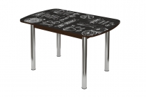 Стол Можгинский лесокомбинат Бостон-2 ф/п Американо, 1100700 мм, венге/хром брифинг