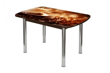 Стол овальный Можгинский лесокомбинат Бостон-2 ф/п Кофе, 1100700 мм, венге/хром брифинг