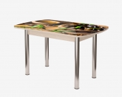 Стол Можгинский лесокомбинат Бостон-2 ф/п Олива, 1100700 мм, дуб атланта/хром брифинг