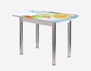 Стол Можгинский лесокомбинат Бостон-2 ф/п Фреш, 1100700 мм, белый/хром брифинг