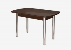 Стол овальный Можгинский лесокомбинат Бостон-2 Шоколад 1100700 мм, шоколад/хром брифинг