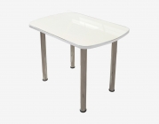 Стол овальный Можгинский лесокомбинат Бостон Белый глянец, 900600 мм, хром брифинг