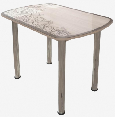 Стол овальный Можгинский лесокомбинат Бостон Светлый, 900600 мм, фотопечать/хром брифинг