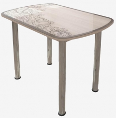 Стол овальный Можгинский лесокомбинат Бостон Светлый, 900600 мм, фотопечать/хром брифинг