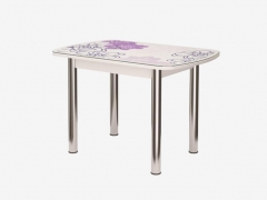 Стол овальный Можгинский лесокомбинат Бостон Виолет, 900600 мм, фотопечать/хром брифинг