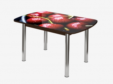 Стол Можгинский лесокомбинат Бостон-2 ф/п Вишня, 900600 мм, венге/хром брифинг