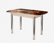 Стол Можгинский лесокомбинат Бостон ф/п Корица, 900600 мм, дуб атланта/хром брифинг