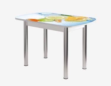 Стол Можгинский лесокомбинат Бостон ф/п Фреш, 900600 мм, белый/хром брифинг