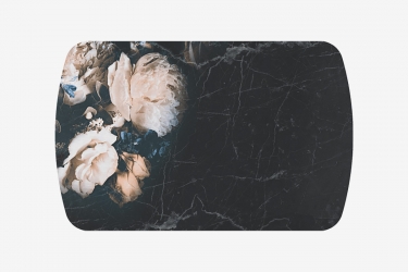 Стол Можгинский лесокомбинат Бостон, ф/п Цветы на мраморе/венге/хром брифинг