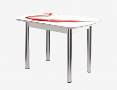 Стол Можгинский лесокомбинат Бостон-2 ф/п Чили, 900600 мм, белый/хром брифинг