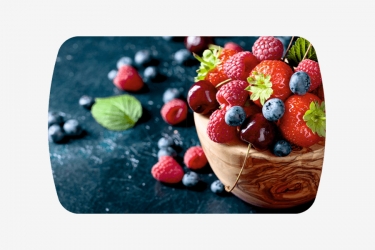 Стол Можгинский лесокомбинат Бостон ф/п Ягоды, 900600 мм, белый/хром брифинг