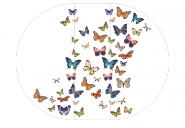 Стол круглый Можгинский лесокомбинат Бостон раздвижной, фотопечать Махаон/белый/хром брифинг