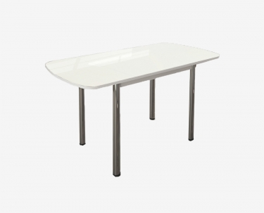 Стол Можгинский лесокомбинат Бостон-3 раздвижной, белый глянец, хром брифинг