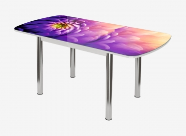 Стол раздвижной Можгинский лесокомбинат Бостон-3 ф/п Астра, 1100700 мм, белый/хром брифинг