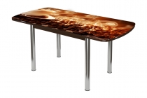 Стол раздвижной Можгинский лесокомбинат Бостон-3 ф/п Кофе, 1100700 мм, венге/хром брифинг