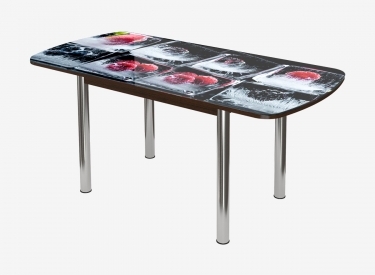 Стол раздвижной Можгинский лесокомбинат Бостон-3 ф/п Лёд, 1100700 мм, венге/хром брифинг