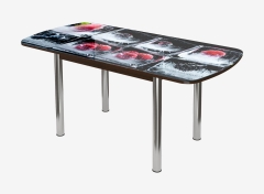 Стол раздвижной Можгинский лесокомбинат Бостон-3 ф/п Лёд, 1100700 мм, венге/хром брифинг