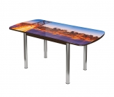 Стол раздвижной Можгинский лесокомбинат Бостон-3 ф/п Манхеттен, 1100700 мм, венге/хром брифинг