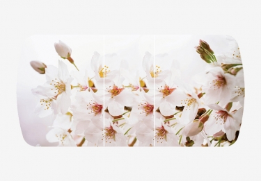 Стол раздвижной Можгинский лесокомбинат Бостон-3 ф/п Сакура, 1100700 мм, белый/хром брифинг