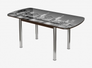 Стол раздвижной Можгинский лесокомбинат Бостон-3 ф/п Сити, 1100700 мм, венге/хром брифинг