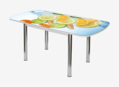 Стол Можгинский лесокомбинат Бостон-3 ф/п Фреш, 1100700 мм, белый/хром брифинг