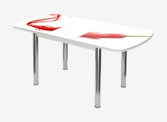 Стол Можгинский лесокомбинат Бостон-3 ф/п Чили, 1100700 мм, белый/хром брифинг