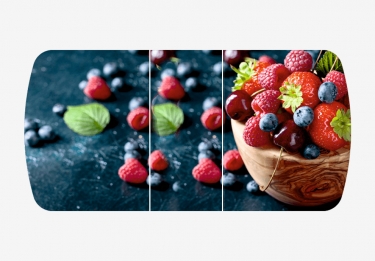 Стол Можгинский лесокомбинат Бостон-3 ф/п Ягоды, 1100700 мм, белый/хром брифинг