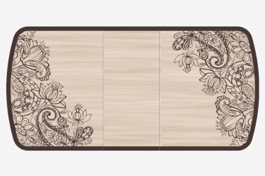 Стол Можгинский лесокомбинат Бостон-3 раздвижной, Светлый, фотопечать/хром брифинг