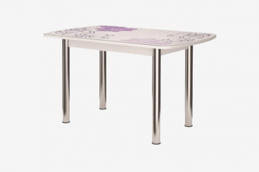 Стол овальный Можгинский лесокомбинат Бостон-2 Виолет, 1100700 мм, фотопечать/хром брифинг