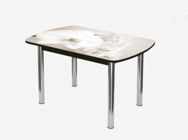 Стол Можгинский лесокомбинат Бостон-2 ф/п Лунная орхидея, 1100700 мм, венге/хром брифинг