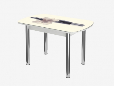 Стол Можгинский лесокомбинат Бостон ф/п Лотос, 900600 мм, дуб атланта/хром брифинг