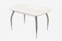 Стол Можгинский лесокомбинат Бостон-2 Белый глянец/белый/хром триумф