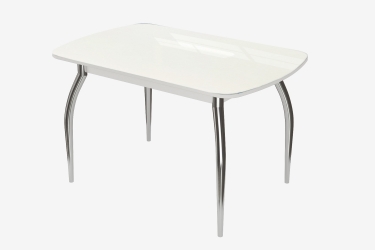 Стол Можгинский лесокомбинат Бостон-2 Белый глянец/белый/хром триумф