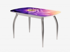 Стол Можгинский лесокомбинат Бостон-2 ф/п Астра, 1100700 мм, белый/хром триумф