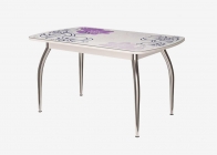 Стол овальный Можгинский лесокомбинат Бостон-2 Виолет, 1100700 мм, фотопечать/хром триумф
