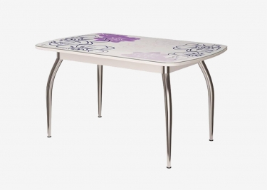 Стол овальный Можгинский лесокомбинат Бостон-2 Виолет, 1100700 мм, фотопечать/хром триумф