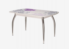 Стол овальный Можгинский лесокомбинат Бостон-2 Виолет, 1100700 мм, фотопечать/хром триумф